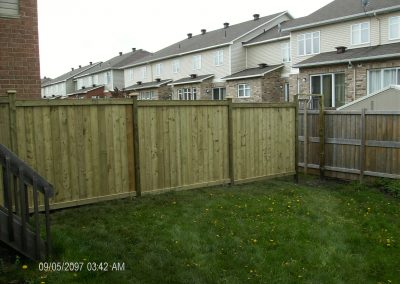 fence and grass backyard