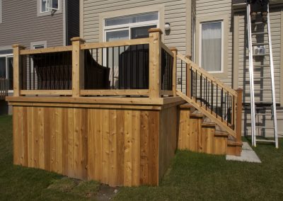 deck metal post side