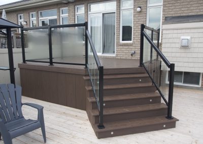 composite deck with light